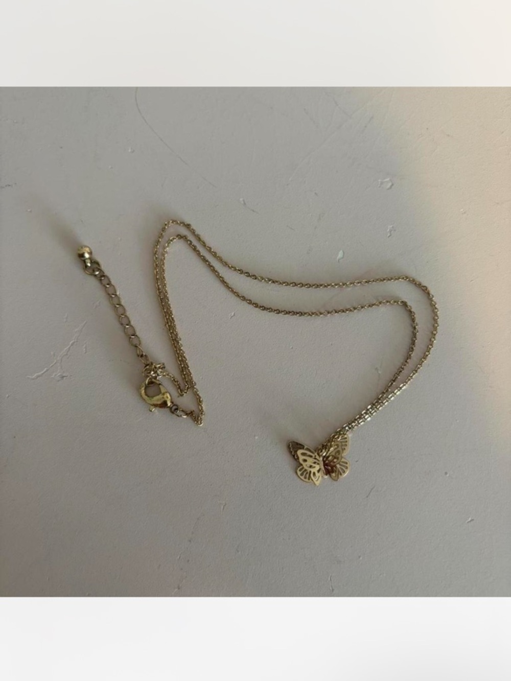 Gold Butterfly Pendant Necklace - Elegant Women's Jewelry